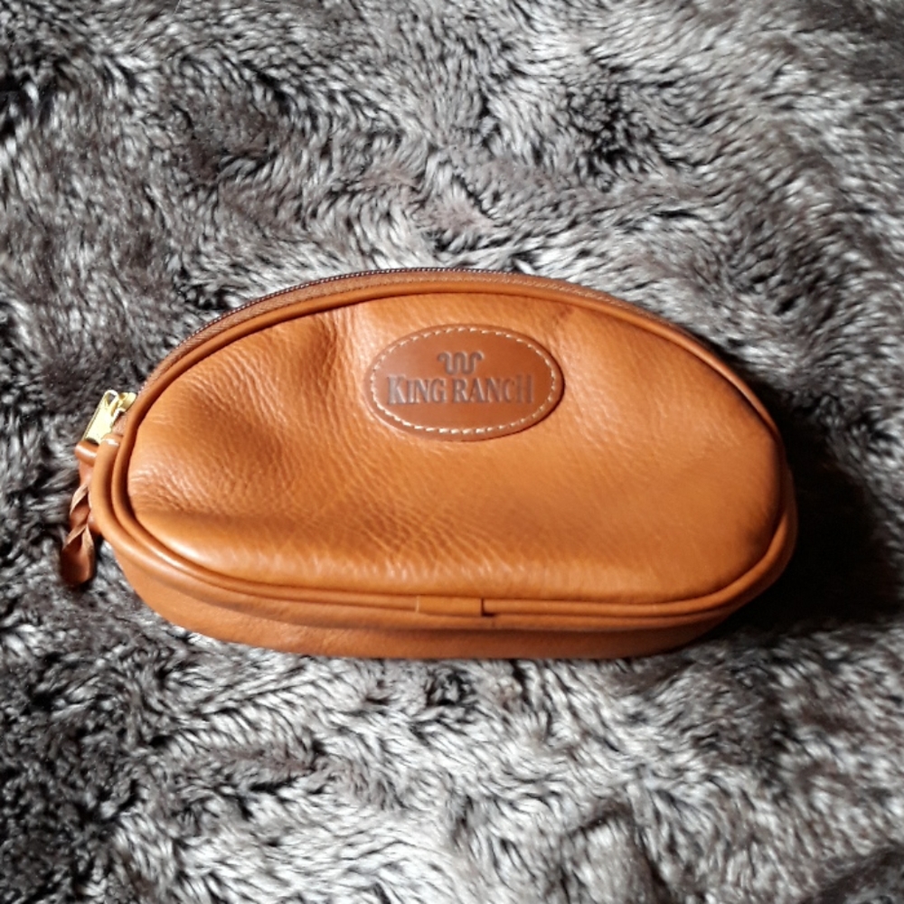 King Ranch Leather Zipper Pouch